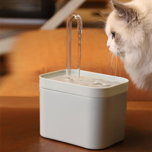 Cat Water Fountain Auto Filter USB Electric 1.5L /50oz Recirculate Filtering Drinker for Pets - Cat2Aqua