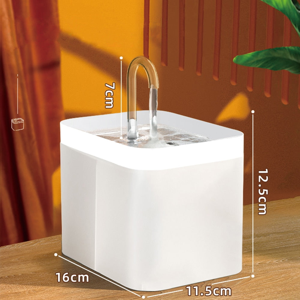 Cat Water Fountain Auto Filter USB Electric 1.5L /50oz Recirculate Filtering Drinker for Pets - Cat2Aqua