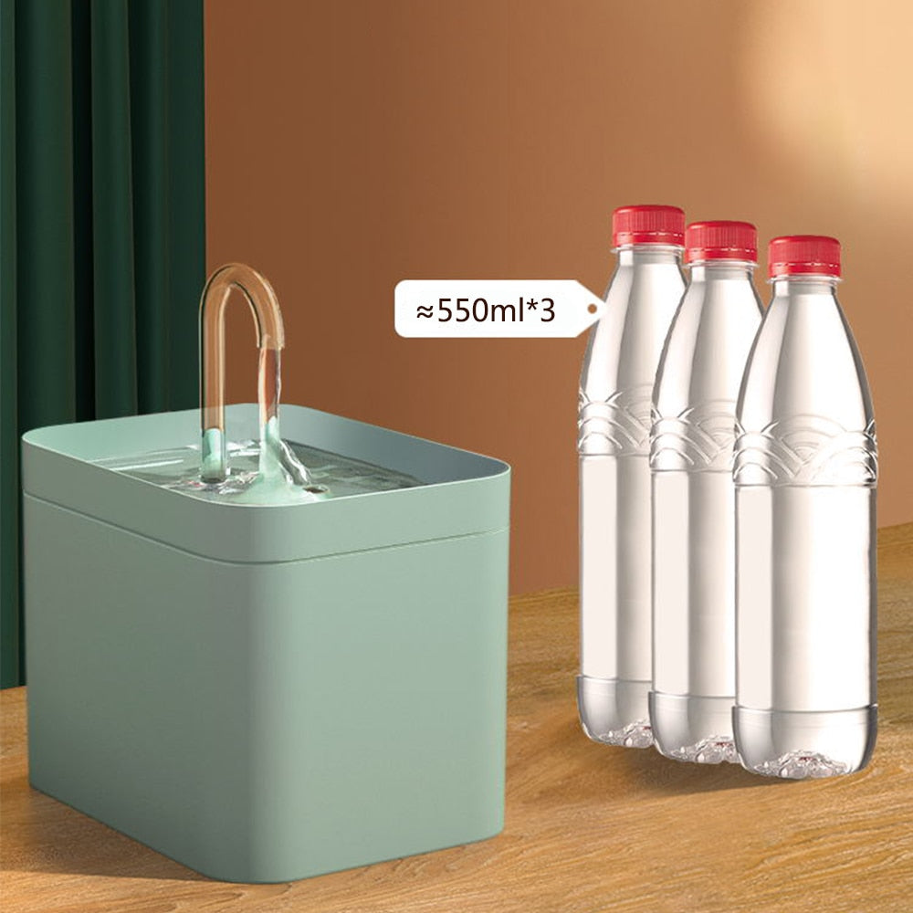 Cat Water Fountain Auto Filter USB Electric 1.5L /50oz Recirculate Filtering Drinker for Pets - Cat2Aqua