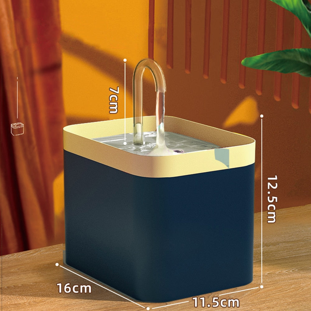 Cat Water Fountain Auto Filter USB Electric 1.5L /50oz Recirculate Filtering Drinker for Pets - Cat2Aqua